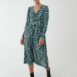 Twist Front Midi Dress