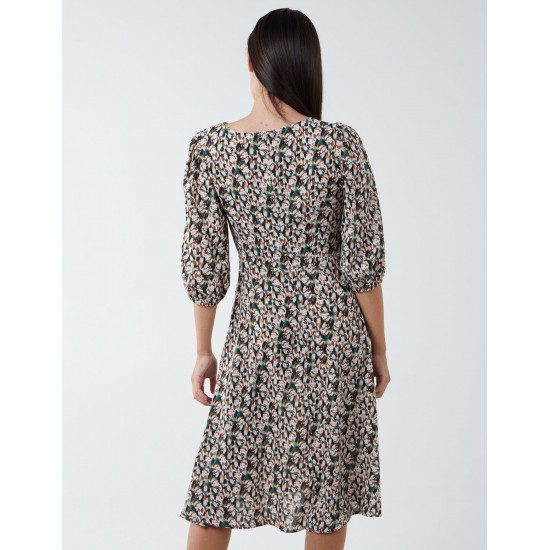 Knot Front Keyhole Dress