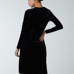 High Neck With Keyhole Detail & Long Sleeve Dress