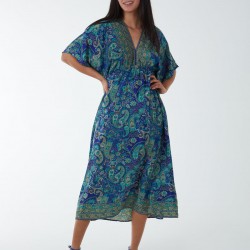 Kimono Sleeve Midi Dress