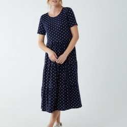 Tiered Smock Midi Dress