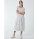 Tiered Smock Midi Dress