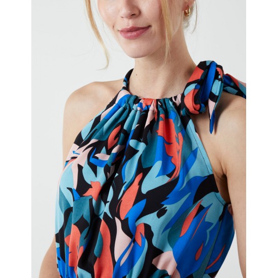 Tie Neck Halter Dress