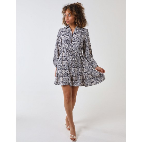 Long Sleeve Mini Shirt Dress