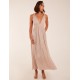 Rope Detail Plunge V-Neck Split Hem Maxi Dress