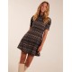 Zig Zag Printed Smock Mini Dress