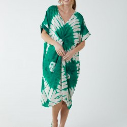 Tie Dye Twist Knot Tunic Dress