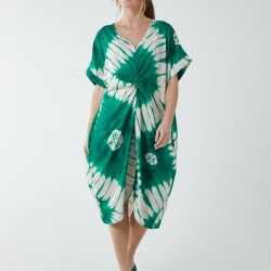 Tie Dye Twist Knot Tunic Dress