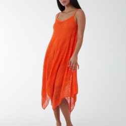 Crochet Strappy Hanky Dress