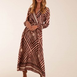 Aztec Wrap Maxi Dress