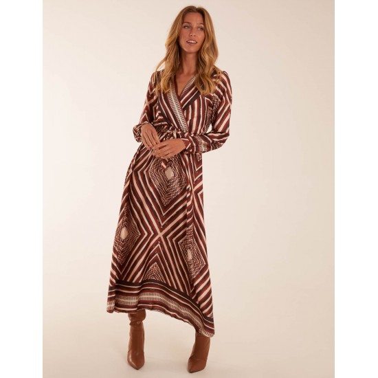 Aztec Wrap Maxi Dress