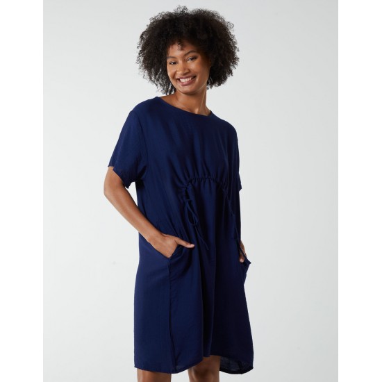 Cocoon Dress With Side Pockets