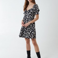 Twist Front Fit & Flare Dress