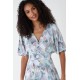 Tropical Leaf Button Through Maxi Dress