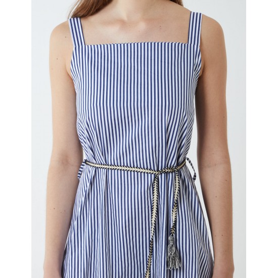 Striped High Low Tiered Dress