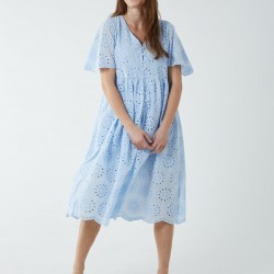 Broderie Angel Sleeve Midi Dress