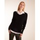 V Neck Ribbed Jumper