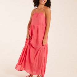 Drawstring Tier Maxi Dress