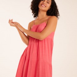 Drawstring Tier Maxi Dress