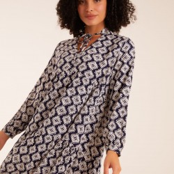 Abstract Geometric Tunic Dress