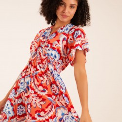 Oversized Paisley A Line Maxi Dress