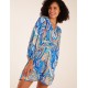 Paisley Print Wrap Front Dress